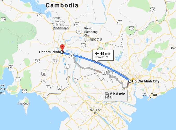 How to get from Mekong Delta to Phnom Penh?